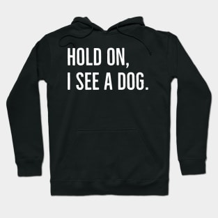 Hold On, I See A Dog. Hoodie